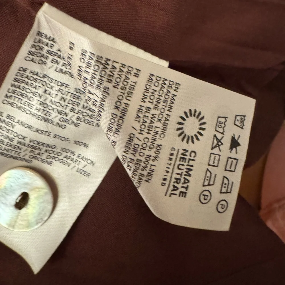 Reformation Hazen Linen Two Piece Brown - Size 0